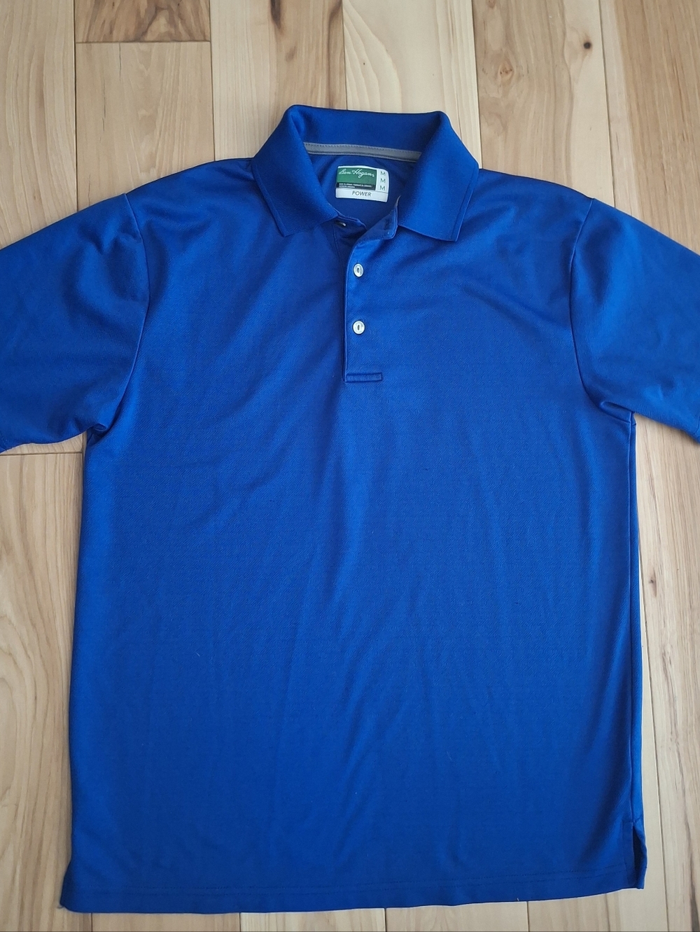 Ben Hogan Men's Medium Royal Blue Power Polo SS Shirt Performance Air Golf EUC
